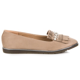 Loafers med et ornament brun