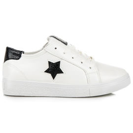 Bundne sneakers med en stjerne hvid