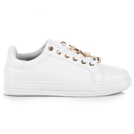 Hvide sneakers med ornament