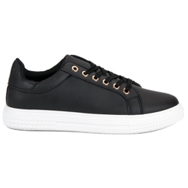 Sorte sneakers med ornament