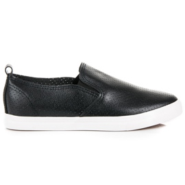 Bestelle Sorte gennembrudte slipons