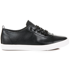 Bestelle Bundne gennembrudte sneakers sort