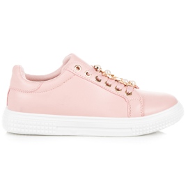 Pink sneakers med et ornament lyserød