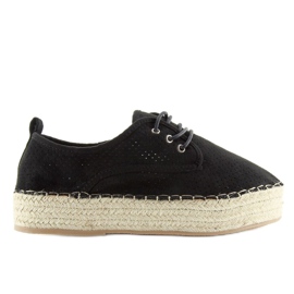 Sorte espadriller til kvinder LL-118 Sort