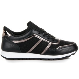 Sorte sneakers med glitter