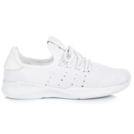 Gennembrudte sneakers hvid