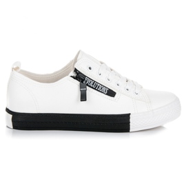 Sneakers på platformen hvid