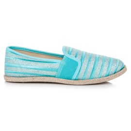Blå espadriller