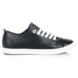 Sneakers til kvinder med snøre sort