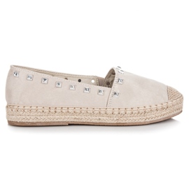 Nio Nio Beige espadriller med nitter