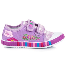 Hasby Piges rutede sneakers violet