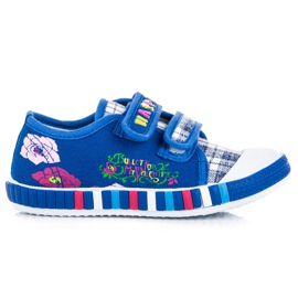 Hasby Piges rutede sneakers blå