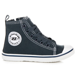 Hasby High-top sneakers med lynlås blå