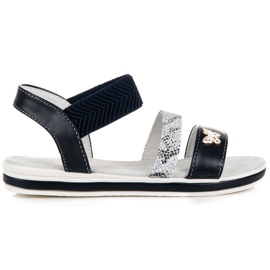 Vinceza Flade sandaler med et elastisk bånd blå