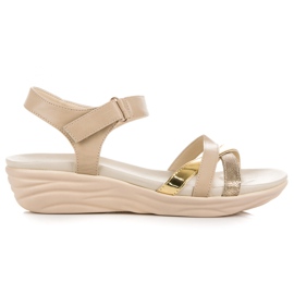 Kylie Velcro sandaler beige