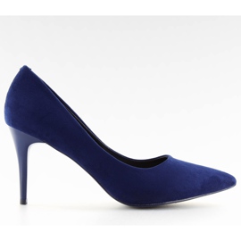 Suede høje hæle Candy Shop marineblå LEI-90 D.BLUE flerfarvet marine blå