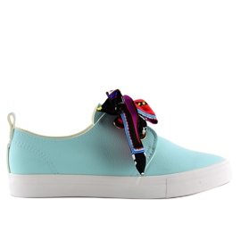 Sneakers snøret med et båndblåt XL09P L.BLUE