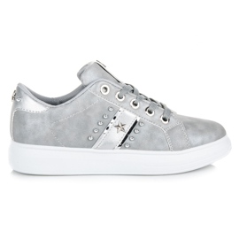 Sølvbundne sneakers grå