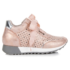 Kylie Modebundne sneakers lyserød