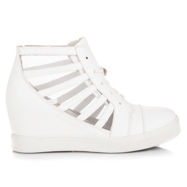 Kylie Hvide kile sneakers