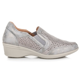 Kylie Gennembrudte, slip-on sko grå