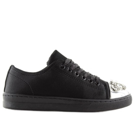 Sorte sneakers med sten V-5502 Sort