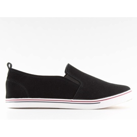 Sorte XL07P Sorte slipony sneakers