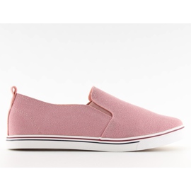 Pink XL07P Pink slipony sneakers lyserød