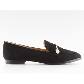 Sorte sorte loafers til kvinder T315P Sort