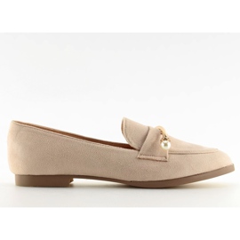 Beige loafers til kvinder T315P Nude