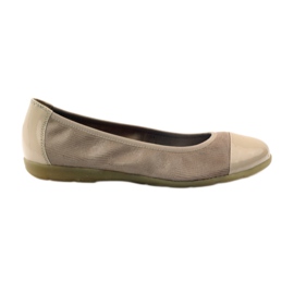 Caprice ballerinasko til kvinder 22152 læder beige