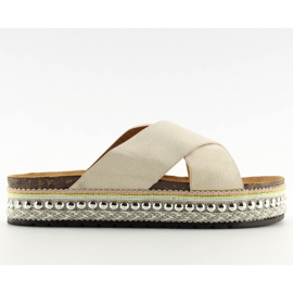 Beige hjemmesko CK15P beige til kvinder