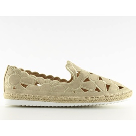 Dame gennembrudte espadriller LT86 guld gylden