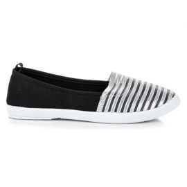 Mckeylor Sort og sølv slip-on sneakers