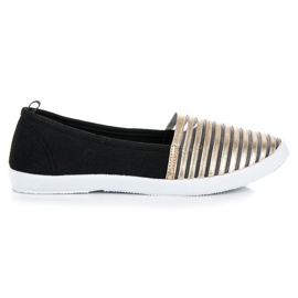 Mckeylor Sort og guld slip on sneakers