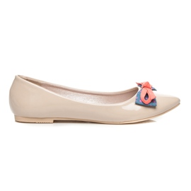 Vices Slik ballerinaer beige