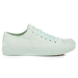 Mint sneakers i ruskind grøn