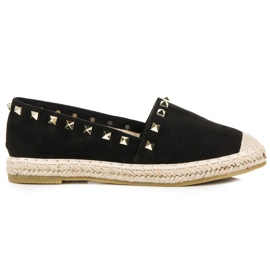Seastar Ruskind espadriller med nitter sort