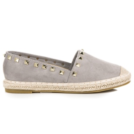 Seastar Espadriller i ruskind med nitter grå