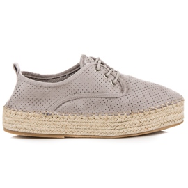 Seastar Openwork Espadrilles på platformen grå