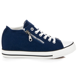 Kayla Sneakers med bundet kile blå