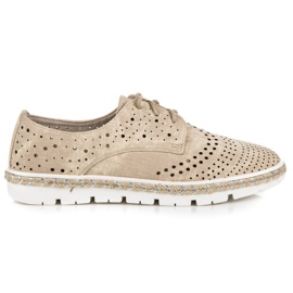 Kylie Gennembrudte Espadriller beige