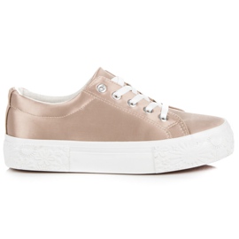 Kylie Satin sneakers på platformen gul