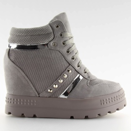 Grå Dame grå sneakers AT-0650-L Grå
