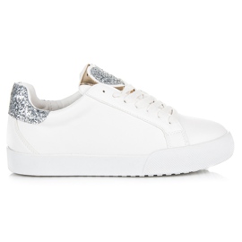 Vices Hvide sweet heart sneakers grå