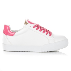 Vices Hvide Sweet Heart sneakers lyserød