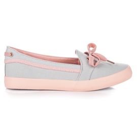 Seastar Grå slip-on sneakers lyserød