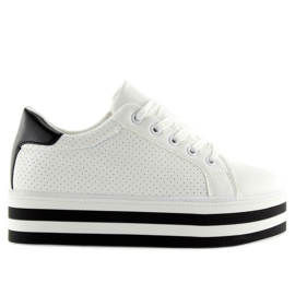 Hvide sneakers på høj sål