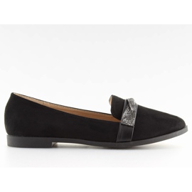 Sorte sorte loafers til kvinder H8-110 Sort