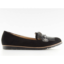 Sorte sorte loafers til kvinder DM30P Sort